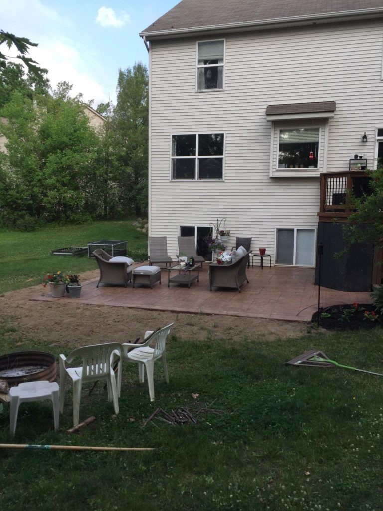 Oakland County Michigan Stamped Concrete Patio